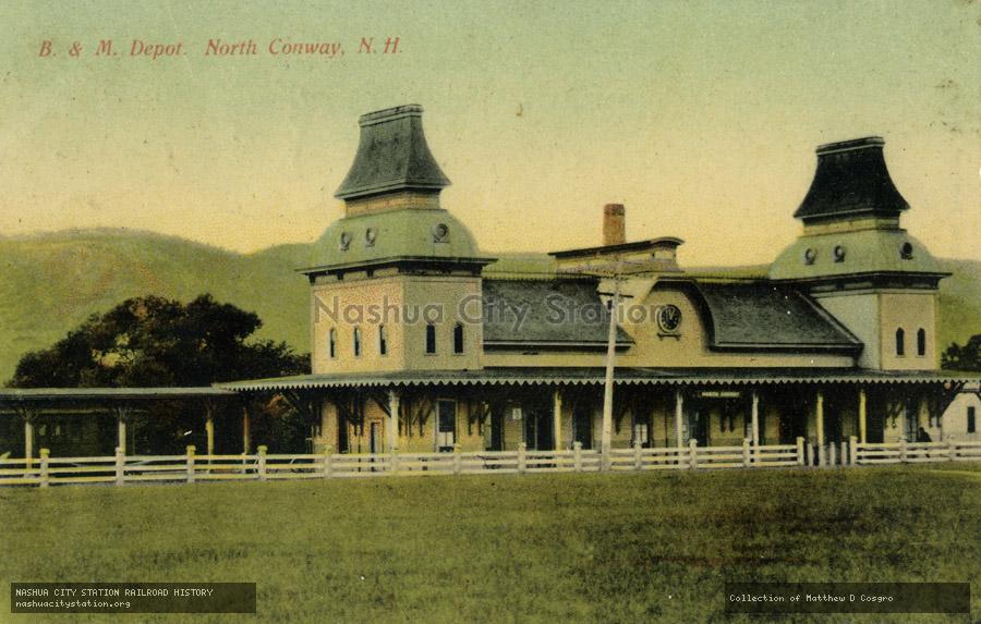 Postcard: Boston & Maine Depot, North Conway, New Hampshire